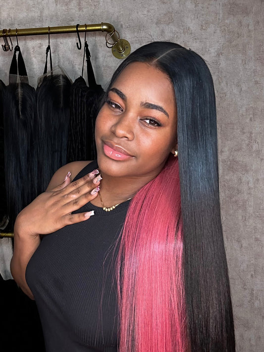 Peekaboo Bone Straight Wig