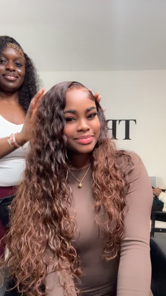 SDD COPPER LUSH WAVY CURLY WIG